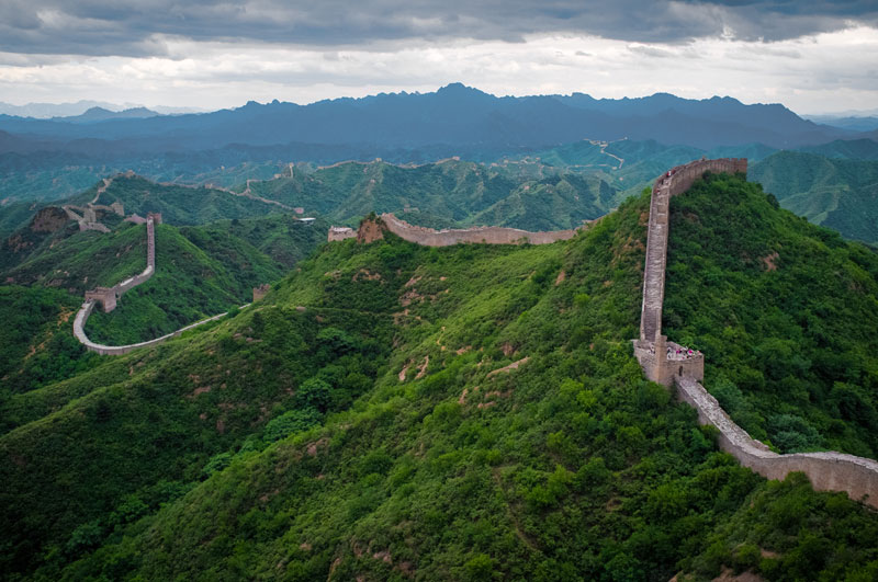 A view of the Great Wall of China
